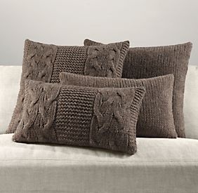 cable knit pillows