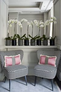 houndstooth pink pillow