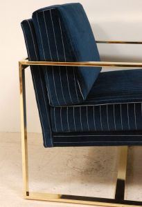 pinstripe navy chair