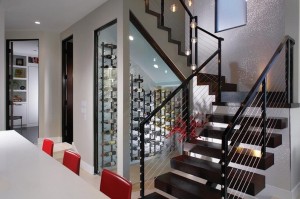 contemporary under stairs