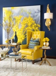 Yellow and Navy