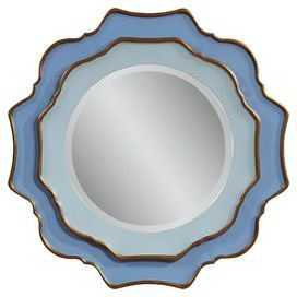Blue Scallop Mirror