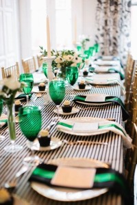 Emerald Table setting
